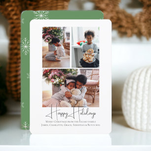 Cartes Pour Fêtes Annuelles 3 Photo Joyeuses Fêtes de Noël