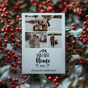 Cartes Pour Fêtes Annuelles 3 Photo Minimaliste Noël Notre Première Maison