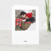 Cartes Pour Fêtes Annuelles 3 PHOTO Moderne Golden Noël Salutation (Dos)