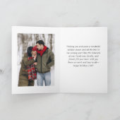 Cartes Pour Fêtes Annuelles 3 PHOTO Moderne Golden Noël Salutation (Intérieur)