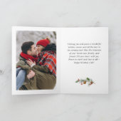 Cartes Pour Fêtes Annuelles 3 PHOTO Moderne Golden Noël Salutation (Intérieur)