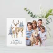 Cartes Pour Fêtes Annuelles 3 PHOTO Noël Elégant cerf sapin (Debout devant)