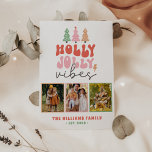 Cartes Pour Fêtes Annuelles 3 Photo Pastel Couleurs Super Retro Noël<br><div class="desc">3 Photo Pastel Couleurs Super Retro Noël Carte de vacances</div>