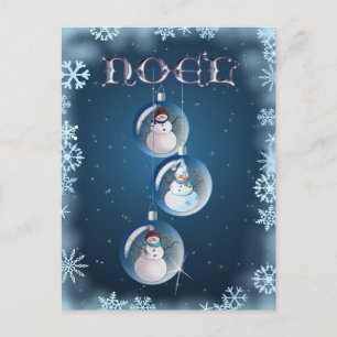Cartes Pour Fêtes Annuelles 3 SNOWMEN & SNOWFLAKES by SHARON SHARPE