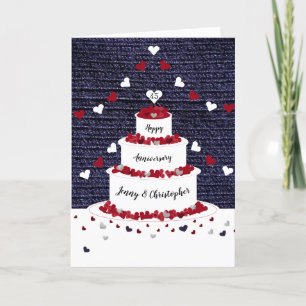 Cartes Pour Fêtes Annuelles 45e saphir mariage anniversaire bunting & cake