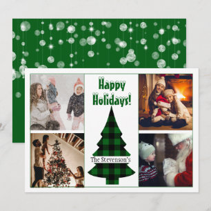 Cartes Pour Fêtes Annuelles 4 Collage de photos personnalisé pour les Fêtes