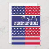 Cartes Pour Fêtes Annuelles 4 juillet (Devant / Derrière)