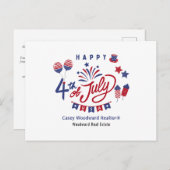 Cartes Pour Fêtes Annuelles 4 juillet Appréciation et marketing de référence (Devant / Derrière)