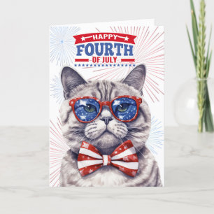 Cartes Pour Fêtes Annuelles 4 juillet chat patriotique mignon