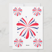 Cartes Pour Fêtes Annuelles 4 juillet Fireworks Amérique Drapeau BQ Rouge Blan (Dos)