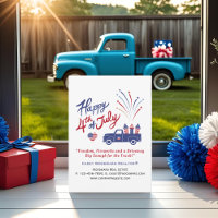 4 juillet Patriotique Truck Immobilier Editable