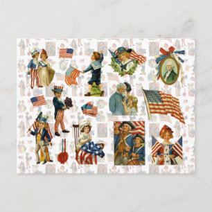 Cartes Pour Fêtes Annuelles 4 juillet vintage