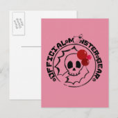 Cartes Pour Fêtes Annuelles 4 petits monstres - logo de vacances de Nessa (Devant / Derrière)