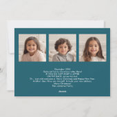 Cartes Pour Fêtes Annuelles 4 Photo (3 à l'arrière) Joyeux script de Noël (Dos)