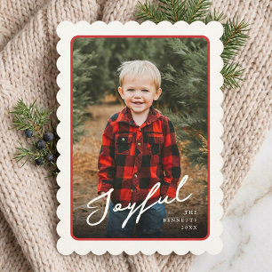 Cartes Pour Fêtes Annuelles 4 Photo Cadre Classique à Coquilles Joyeux Noël