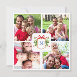 Cartes Pour Fêtes Annuelles 4 Photo Cimetière monogramme Carré Noël