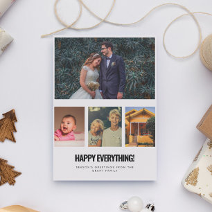 Cartes Pour Fêtes Annuelles 4 Photo Collage Happy Everything Family