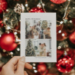 Cartes Pour Fêtes Annuelles 4 Photo Collage machine à écrire minimaliste Noël<br><div class="desc">Minimaliste 4 Photo Collage Typographie Typographie Joyeux Noël Carte de vacances</div>