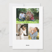 Cartes Pour Fêtes Annuelles 4 photo collage or Joyeux script de Noël (Dos)