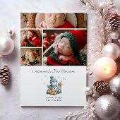 Cartes Pour Fêtes Annuelles 4 Photo First Christmas Birth Announcement