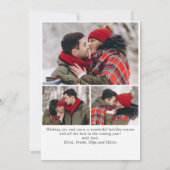 Cartes Pour Fêtes Annuelles 4 PHOTO Moderne Joyeux Noël Salutation (Dos)