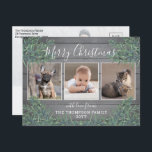 Cartes Pour Fêtes Annuelles 4 Photo N'Importe Quel Texte Ferme Moderne Verdure<br><div class="desc">Envoyez des salutations joyeuses et partagez quatre de vos photos préférées avec une carte postale de vacances de style ferme moderne. Tout le texte sur ce modèle est simple à customiser pour inclure n'importe quel libellé, comme Joyeux Noël, Joyeux Fêtes, Joyeuses Fêtes, Bonne Année, Soirée de voeux, etc. (IMAGE PLACEMENT...</div>