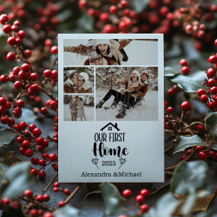 Cartes Pour Fêtes Annuelles 4 Photo Noël Minimaliste Notre Première Maison