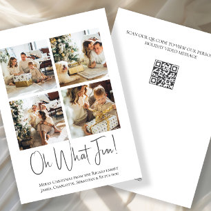 Cartes Pour Fêtes Annuelles 4 Photo oh Quelle Amusement Noël Code QR interacti