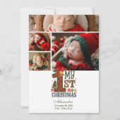 Cartes Pour Fêtes Annuelles 4 Photo Plaid First Christmas (Devant)