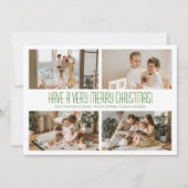 Cartes Pour Fêtes Annuelles 4 Photo Très Joyeux Noël Vacances (Devant)