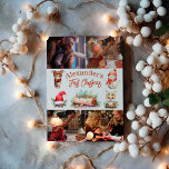 Cartes Pour Fêtes Annuelles 4 Photos Bois Animaux Bébé Premier Noël<br><div class="desc">Prenez la joie du premier Noël de votre bébé avec une carte postale de vacances magnifiquement conçue qui vous permet de partager de multiples moments précieux. Notre 4 Photos Elégante carte postale Floral Baby's First Christmas allie élégance et sentimentalité, parfaite pour présenter votre petit dans le style festif. Design floral...</div>