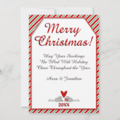 Cartes Pour Fêtes Annuelles 4-Stocker Daté ・ CROIRE ・ Joyeux Noël (Dos)