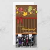 Cartes Pour Fêtes Annuelles 4x8 Autumn Tree Folio PHOTO Thanksgiving Card (Devant / Derrière)