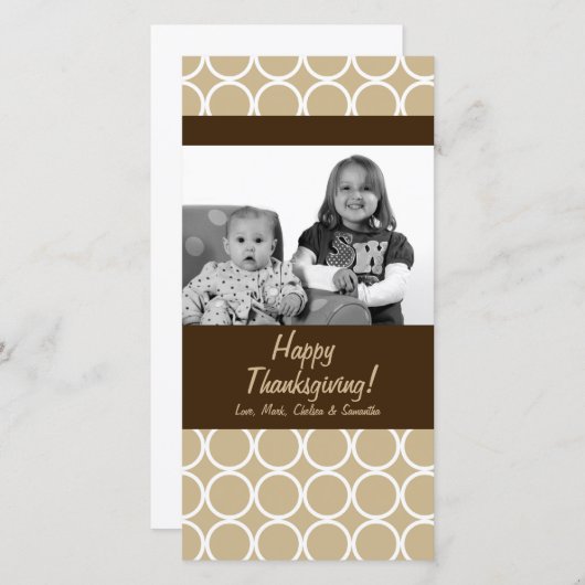 Cartes Pour Fêtes Annuelles 4x8 Autumn Tree Folio PHOTO Thanksgiving Card (Devant / Derrière)