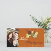 Cartes Pour Fêtes Annuelles 4x8 Autumn Tree Folio PHOTO Thanksgiving Card (Debout devant)