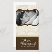 Cartes Pour Fêtes Annuelles 4x8 Autumn Tree Folio PHOTO Thanksgiving Card (Devant / Derrière)