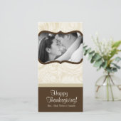 Cartes Pour Fêtes Annuelles 4x8 Autumn Tree Folio PHOTO Thanksgiving Card (Debout devant)