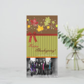Cartes Pour Fêtes Annuelles 4x8 Autumn Tree Folio PHOTO Thanksgiving Card (Debout devant)