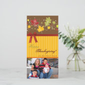 Cartes Pour Fêtes Annuelles 4x8 Autumn Tree Folio PHOTO Thanksgiving Card (Debout devant)