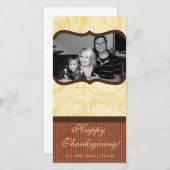 Cartes Pour Fêtes Annuelles 4x8 Autumn Tree Folio PHOTO Thanksgiving Card (Devant / Derrière)