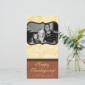 Cartes Pour Fêtes Annuelles 4x8 Autumn Tree Folio PHOTO Thanksgiving Card (Debout devant)