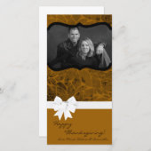 Cartes Pour Fêtes Annuelles 4x8 Autumn Tree Folio PHOTO Thanksgiving Card (Devant / Derrière)