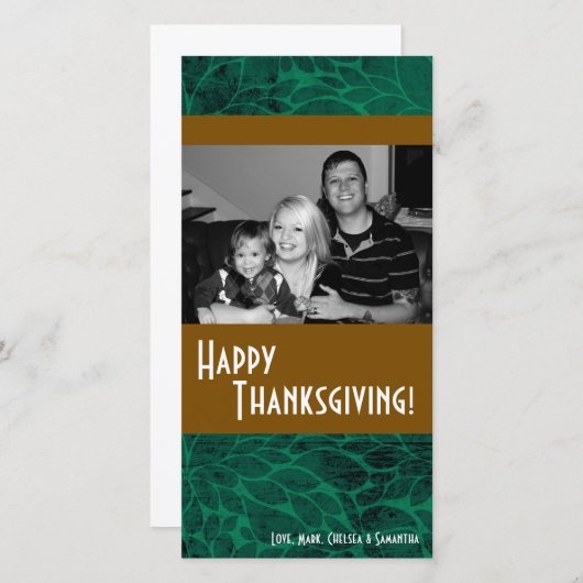 Cartes Pour Fêtes Annuelles 4x8 Autumn Tree Folio PHOTO Thanksgiving Card (Devant / Derrière)