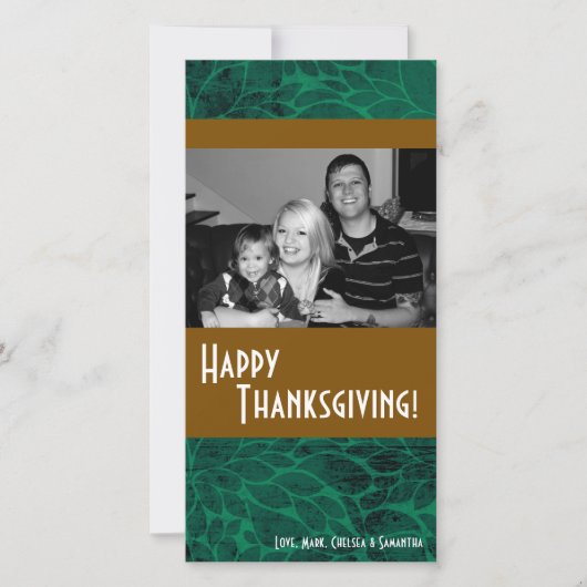 Cartes Pour Fêtes Annuelles 4x8 Autumn Tree Folio PHOTO Thanksgiving Card (Devant)