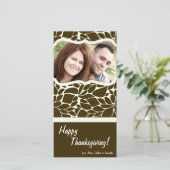 Cartes Pour Fêtes Annuelles 4x8 Autumn Tree Folio PHOTO Thanksgiving Card (Debout devant)