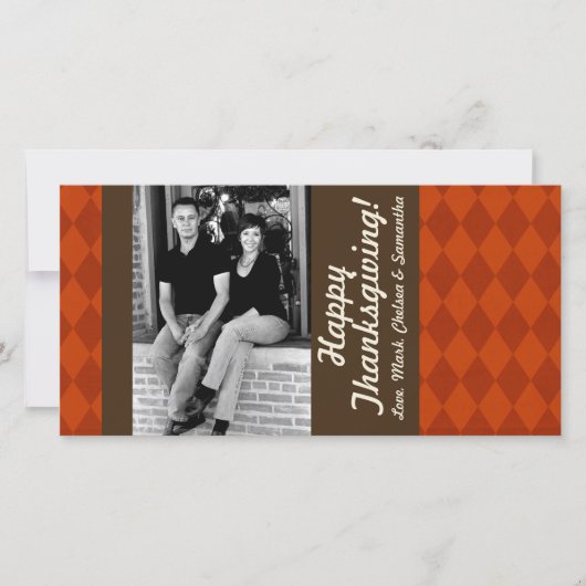 Cartes Pour Fêtes Annuelles 4x8 Autumn Tree Folio PHOTO Thanksgiving Card (Devant)