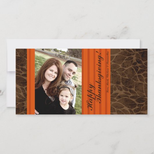 Cartes Pour Fêtes Annuelles 4x8 Autumn Tree Folio PHOTO Thanksgiving Card (Devant)