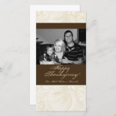 Cartes Pour Fêtes Annuelles 4x8 Autumn Tree Folio PHOTO Thanksgiving Card (Devant / Derrière)