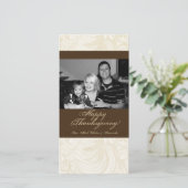 Cartes Pour Fêtes Annuelles 4x8 Autumn Tree Folio PHOTO Thanksgiving Card (Debout devant)