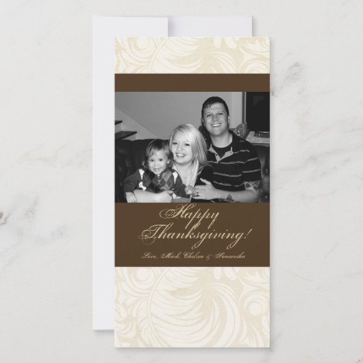 Cartes Pour Fêtes Annuelles 4x8 Autumn Tree Folio PHOTO Thanksgiving Card (Devant)